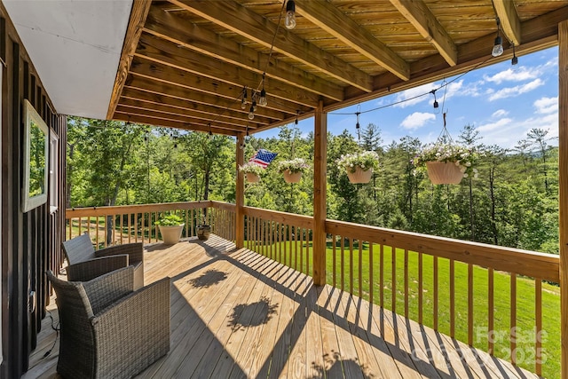 2508 Wolf Pit Rd, Morganton, NC 28655 - deck featuring a lawn
