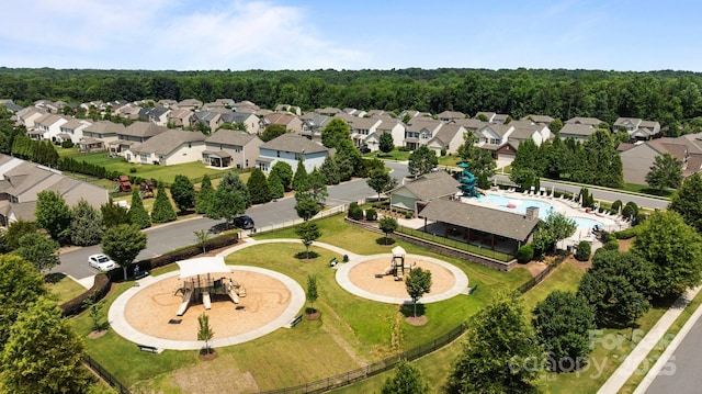 1035 Ivey Ct, Indian Land, SC 29707 - aerial view of residential area featuring a pool area