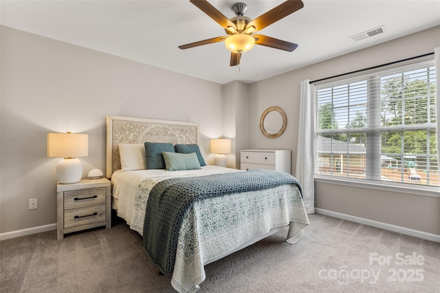 9651 Bailey Rd, Cornelius, NC 28031 - bedroom with carpet floors, baseboards, and a ceiling fan