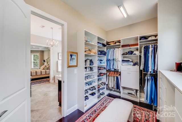 8070 Clems Branch Rd, Indian Land, SC 29707 - spacious closet with a chandelier