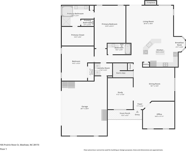 105 Prairie Rose Ct, Waxhaw, NC 28173 - floor plan / room layout
