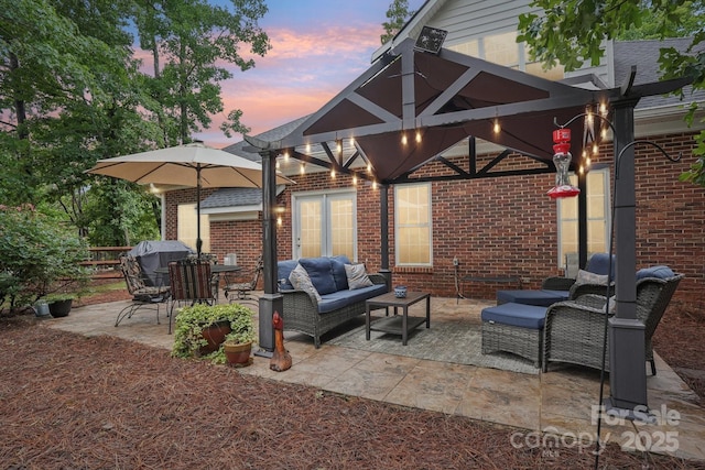 105 Prairie Rose Ct, Waxhaw, NC 28173 - view of patio featuring an outdoor hangout area and grilling area