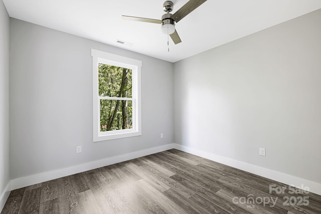 156 Mingus Hill Rd, Canton, NC 28716 - spare room with ceiling fan, wood finished floors, and baseboards