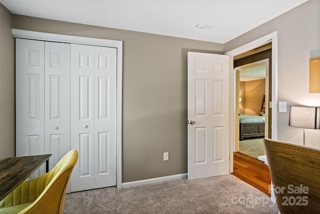 7018 Rollingridge Dr, Charlotte, NC 28211 - bedroom with carpet flooring, a closet, and baseboards