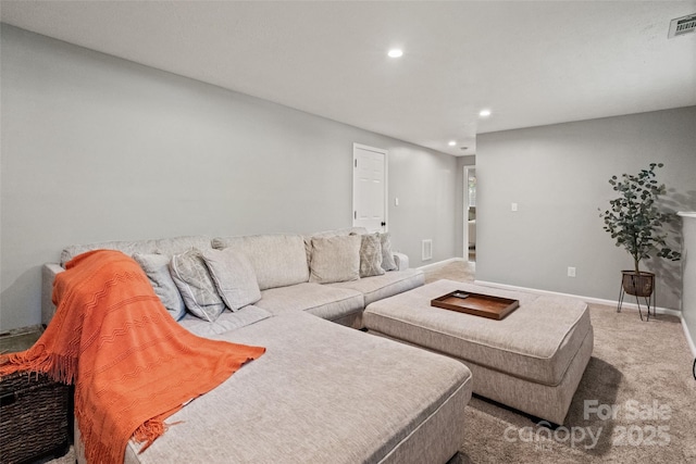 7018 Rollingridge Dr, Charlotte, NC 28211 - carpeted living room featuring recessed lighting and baseboards