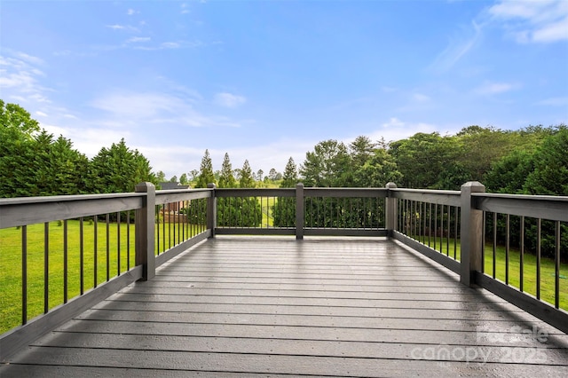 182 Kensington Dr, Forest City, NC 28043 - wooden deck featuring a lawn