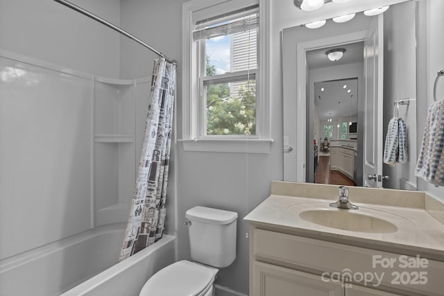 308 Planters Way, Mount Holly, NC 28120 - full bath with vanity, shower / tub combo, and toilet