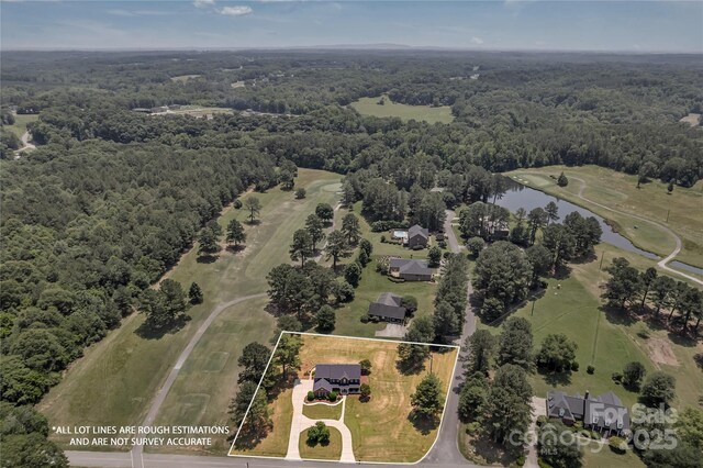 3068 River Rd, Shelby, NC 28152 - view of property location with a large body of water, a heavily wooded area, and property boundaries highlighted
