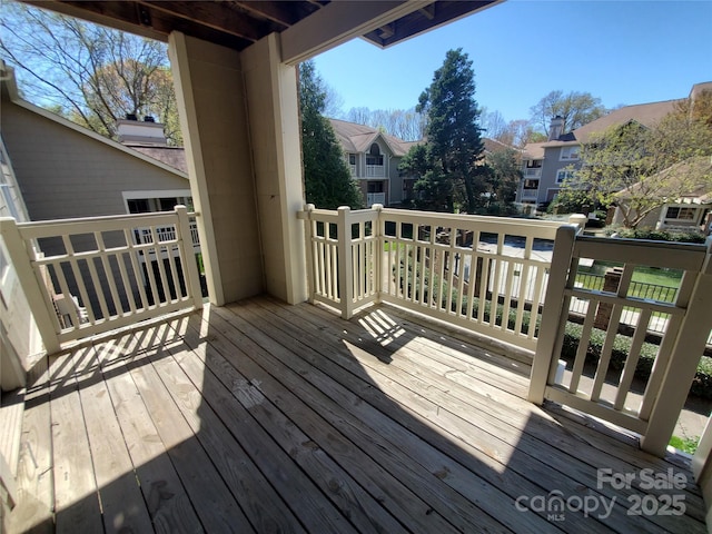 5003 Sharon Rd Unit Q, Charlotte, NC 28210 - wooden terrace with a residential view