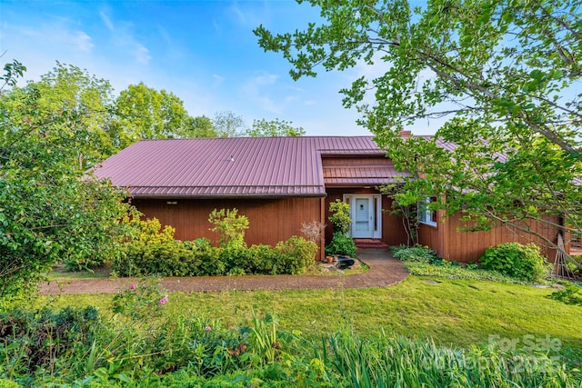 55 Dane Acres Dr, Alexander, NC 28701 - view of front of home with metal roof and a standing seam roof