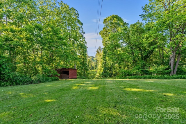 55 Dane Acres Dr, Alexander, NC 28701 - view of green lawn featuring an outdoor structure