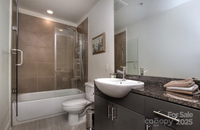 333 W Trade St Unit 1304, Charlotte, NC 28202 - full bath with vanity, toilet, and shower / bathtub combination