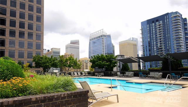 333 W Trade St Unit 1304, Charlotte, NC 28202 - community pool with a patio and a skyline view