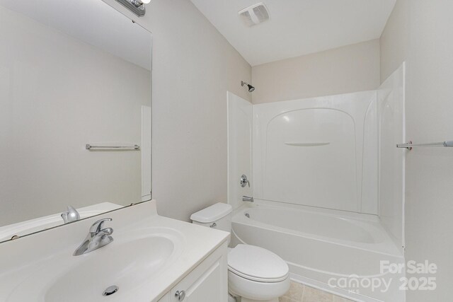 8524 Emerald Fern Way, Charlotte, NC 28214 - bathroom featuring vanity, toilet,  shower combination, and tile patterned floors