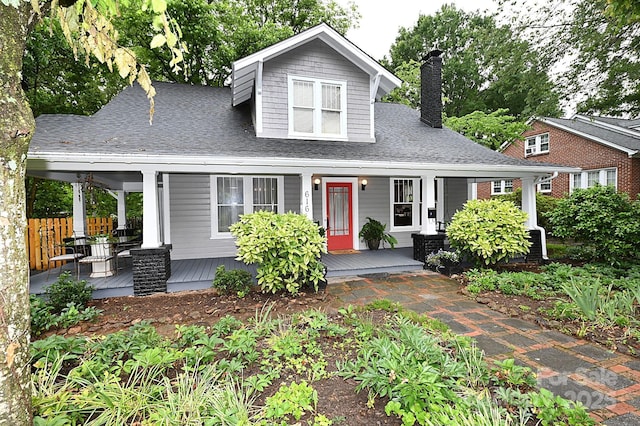 616 N Deal Ave, Newton, NC 28658 - bungalow-style house featuring covered porch and a chimney