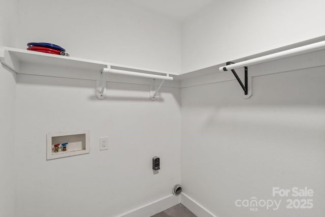 3124 Pikes Peak Dr, Gastonia, NC 28052 - washroom featuring hookup for a washing machine, baseboards, and electric dryer hookup