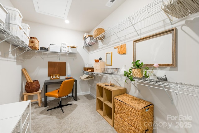 3938 Isenhour Rd, Kannapolis, NC 28081 - carpeted home office featuring baseboards and recessed lighting