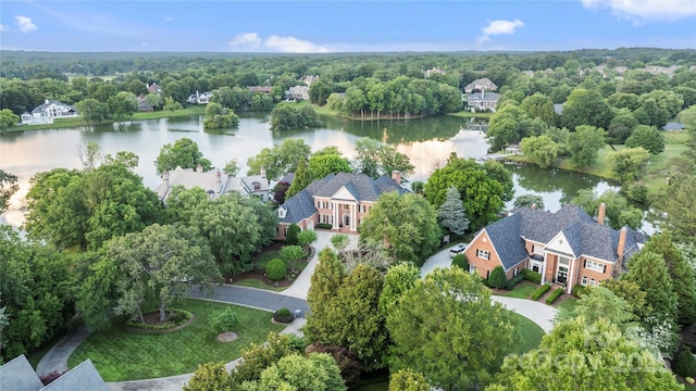 8721 Lake Challis Ln, Charlotte, NC 28226 - view from above of property with a nearby body of water