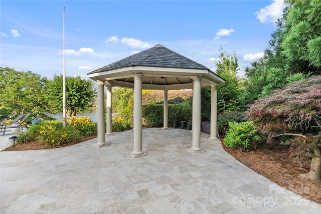 8721 Lake Challis Ln, Charlotte, NC 28226 - view of patio featuring a gazebo