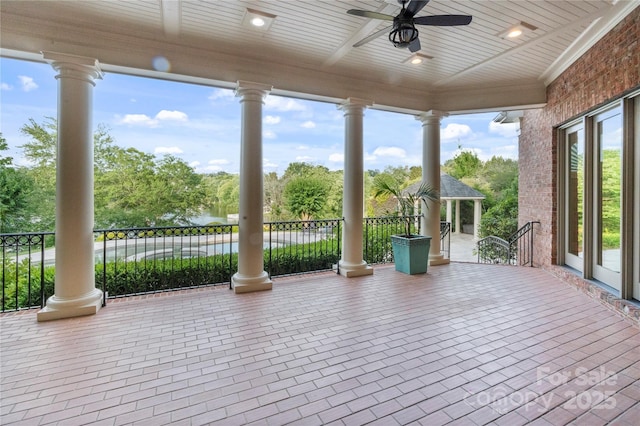 8721 Lake Challis Ln, Charlotte, NC 28226 - deck with ceiling fan