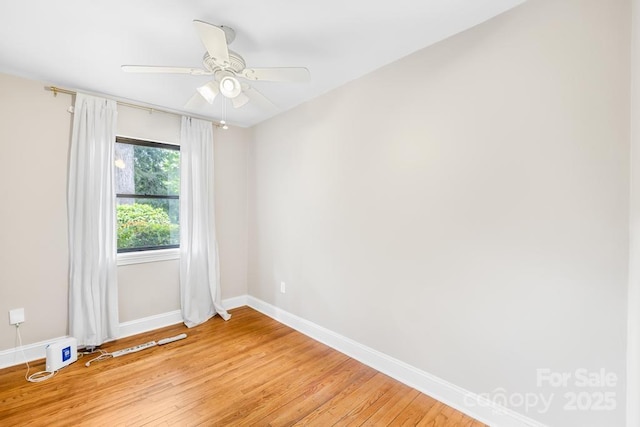 7022 Lakeside Dr, Charlotte, NC 28215 - empty room with baseboards, light wood-type flooring, and ceiling fan