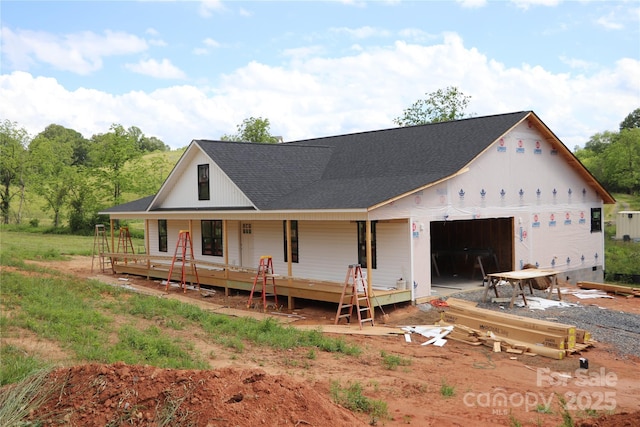 632 Morlin Acres Dr, Marshall, NC 28753 - view of front facade featuring a porch and a shingled roof
