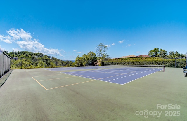 305 E High Point Ln, Hendersonville, NC 28791 - view of tennis court featuring community basketball court