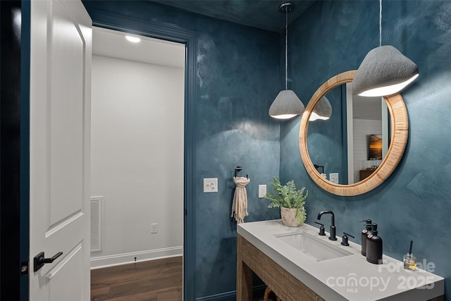 117 Walking Horse Trl, Davidson, NC 28036 - bathroom with wood finished floors and vanity