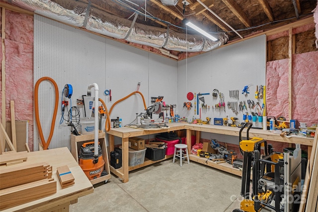 117 Walking Horse Trl, Davidson, NC 28036 - misc room with a workshop area and concrete flooring