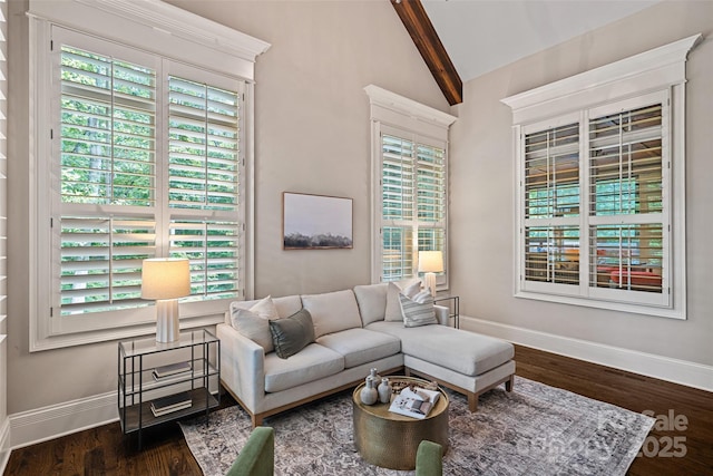 117 Walking Horse Trl, Davidson, NC 28036 - living room with healthy amount of natural light and dark wood finished floors