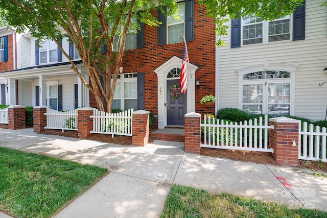 609 Atherton Way, Rock Hill, SC 29730 - view of property featuring brick siding and a porch
