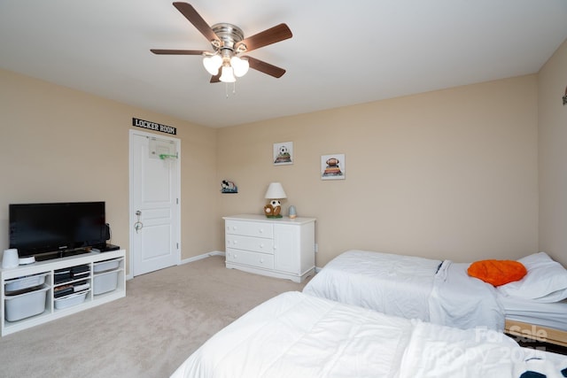 4915 Juniper Grove Ct SW, Concord, NC 28027 - bedroom featuring light colored carpet and a ceiling fan