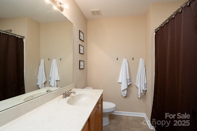 4915 Juniper Grove Ct SW, Concord, NC 28027 - bathroom featuring vanity, curtained shower, and tile patterned floors