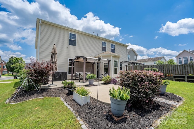 4915 Juniper Grove Ct SW, Concord, NC 28027 - back of property with a pergola and a patio area