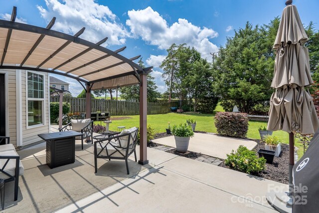 4915 Juniper Grove Ct SW, Concord, NC 28027 - view of patio / terrace featuring a pergola