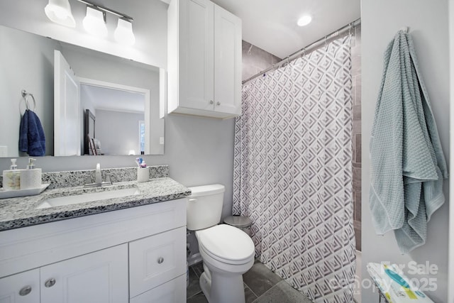 2302 Douglas Rd, Lancaster, SC 29720 - bathroom featuring vanity and a shower with curtain