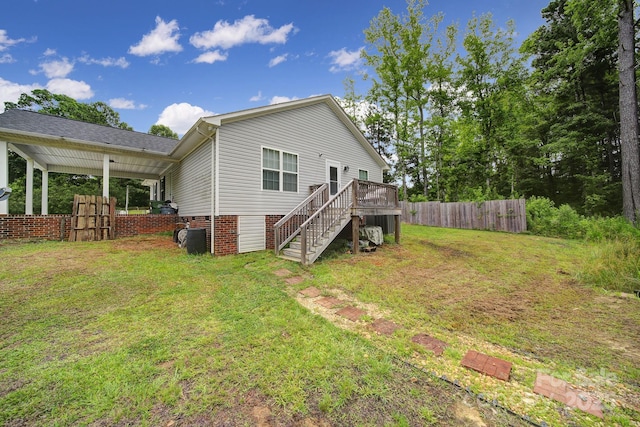2302 Douglas Rd, Lancaster, SC 29720 - rear view of house featuring stairway and a deck