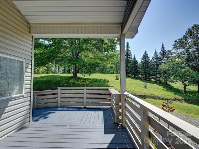 90 Coates Rd, Marshall, NC 28753 - wooden terrace with a lawn