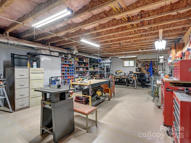 90 Coates Rd, Marshall, NC 28753 - basement with a workshop area