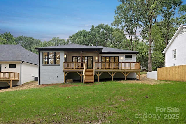 1626 Burtonwood Cir, Charlotte, NC 28212 - rear view of property with a wooden deck