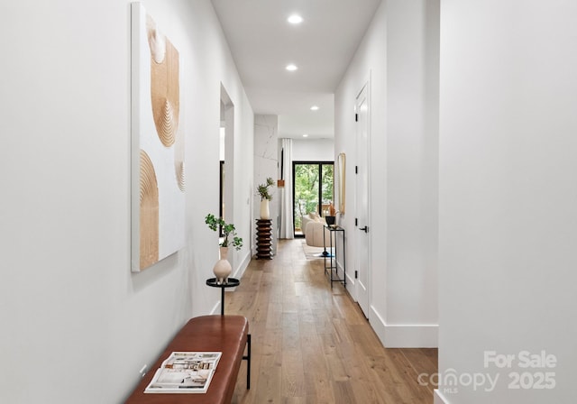 1626 Burtonwood Cir, Charlotte, NC 28212 - corridor featuring recessed lighting and light wood-style flooring