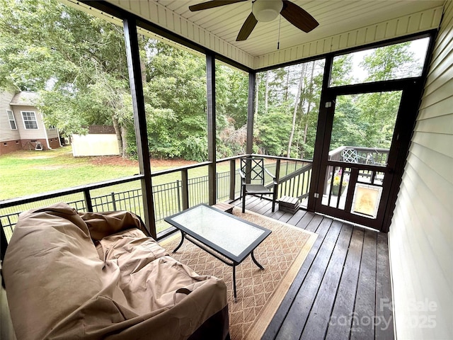 3110 Richards Way Dr, Rock Hill, SC 29732 - sunroom / solarium featuring a ceiling fan