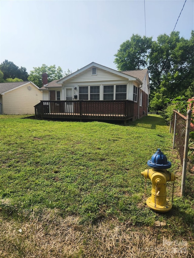 76 Sumner Ave NW, Concord, NC 28027 - view of front facade featuring a wooden deck