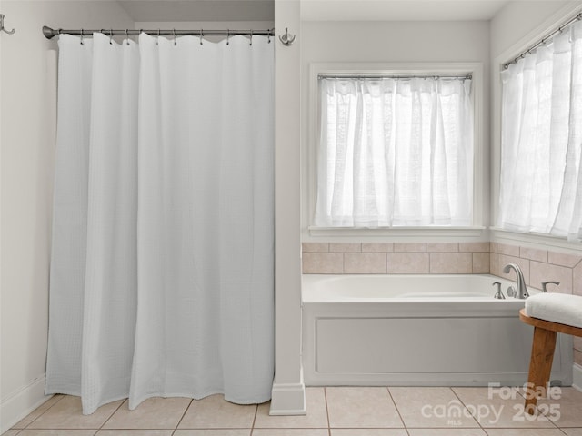8 Rose Briar Cir, Weaverville, NC 28787 - full bathroom featuring tile patterned flooring, plenty of natural light, a bath, and baseboards