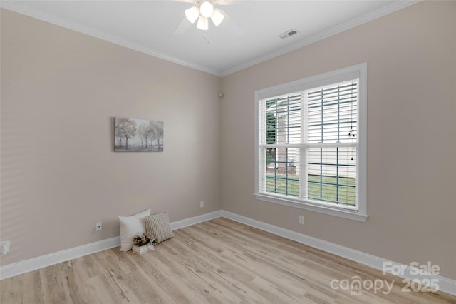 8725 Soaring Eagle Ln, Waxhaw, NC 28173 - empty room featuring wood finished floors, crown molding, and ceiling fan