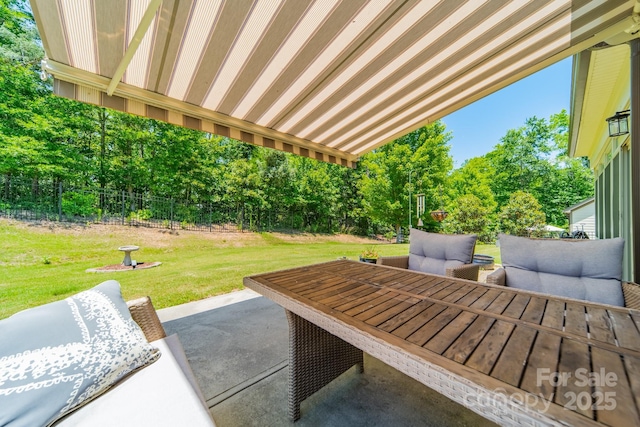 1812 Sutter Creek Dr, Waxhaw, NC 28173 - view of patio featuring an outdoor hangout area and view of wooded area