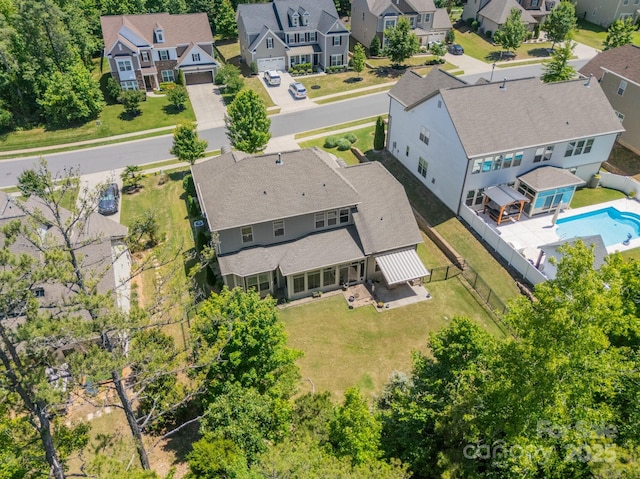 1812 Sutter Creek Dr, Waxhaw, NC 28173 - aerial perspective of suburban area featuring a pool