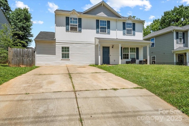 9612 Old Dowd Rd, Charlotte, NC 28214 - traditional home featuring concrete driveway and covered porch
