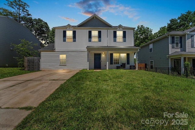 9612 Old Dowd Rd, Charlotte, NC 28214 - traditional-style house featuring driveway, board and batten siding, and a porch