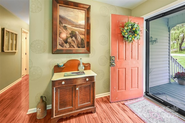98 Driftwood Ln Unit 7, Mills River, NC 28759 - foyer with light wood finished floors and baseboards